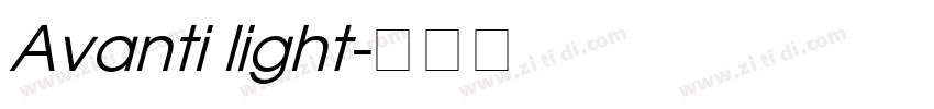 Avanti light字体转换